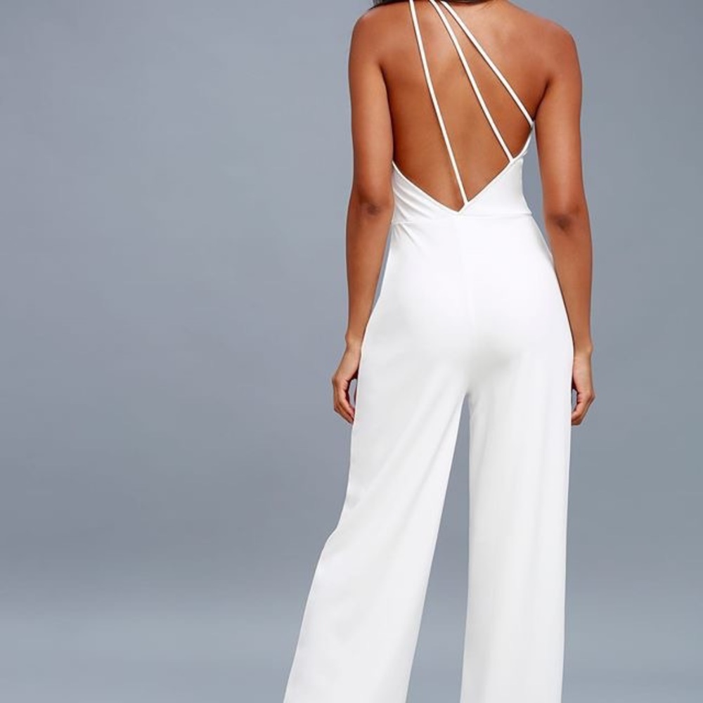 Lulus white jumpsuit SMALL